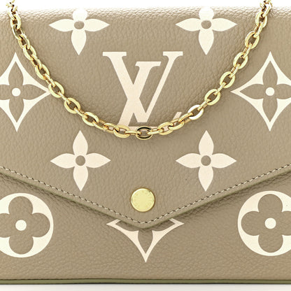 Louis Vuitton Empreinte Monogram Giant Felicie Pochette Tourterelle Creme 8 of 10
