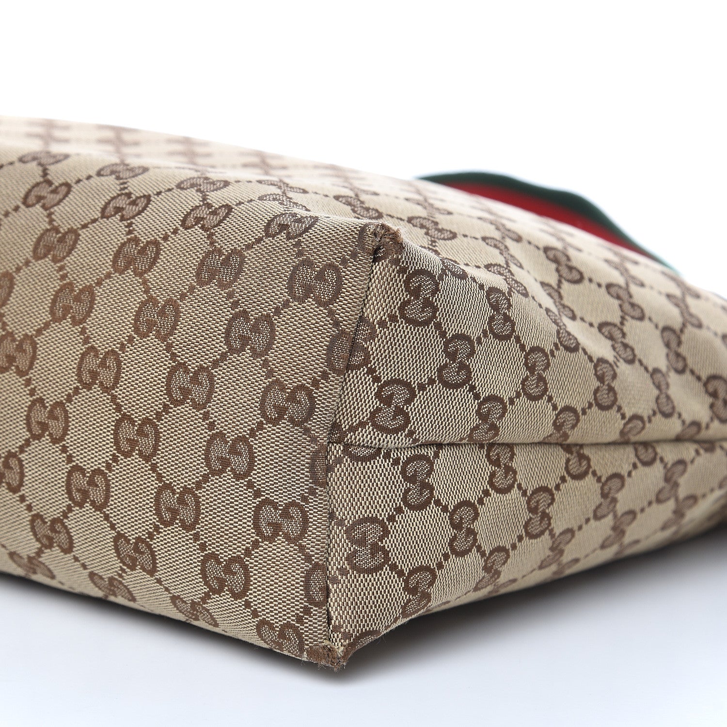 Gucci Monogram Web Medium Flat Messenger Bag Brown 10 of 17