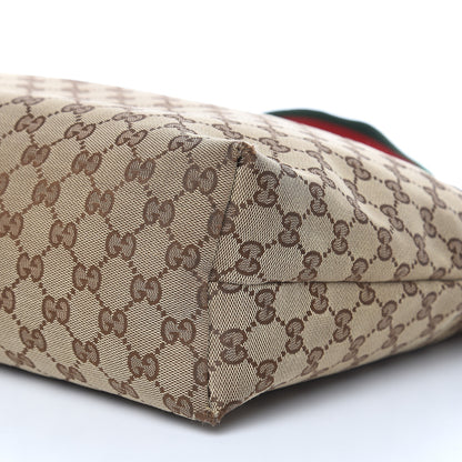Gucci Monogram Web Medium Flat Messenger Bag Brown 10 of 17
