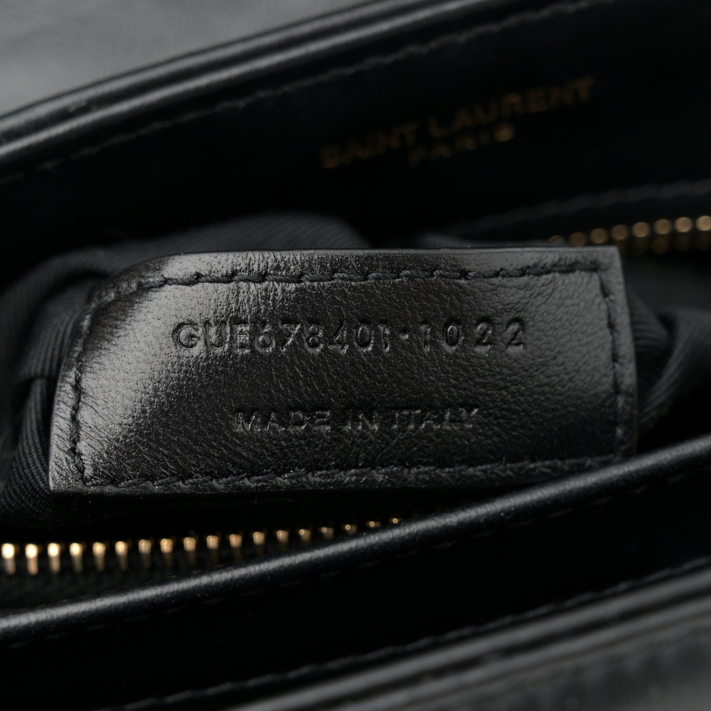 Calfskin Y Quilted Monogram Toy Loulou Crossbody Bag Black