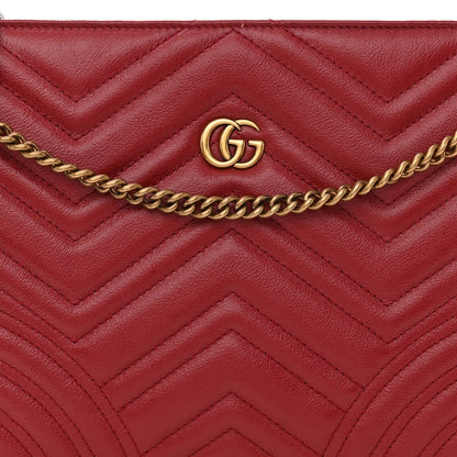 Gucci Azalea Calfskin Matelasse Heart Medium GG Marmont Slim Shoulder Bag Romantic Cerise 8 of 12