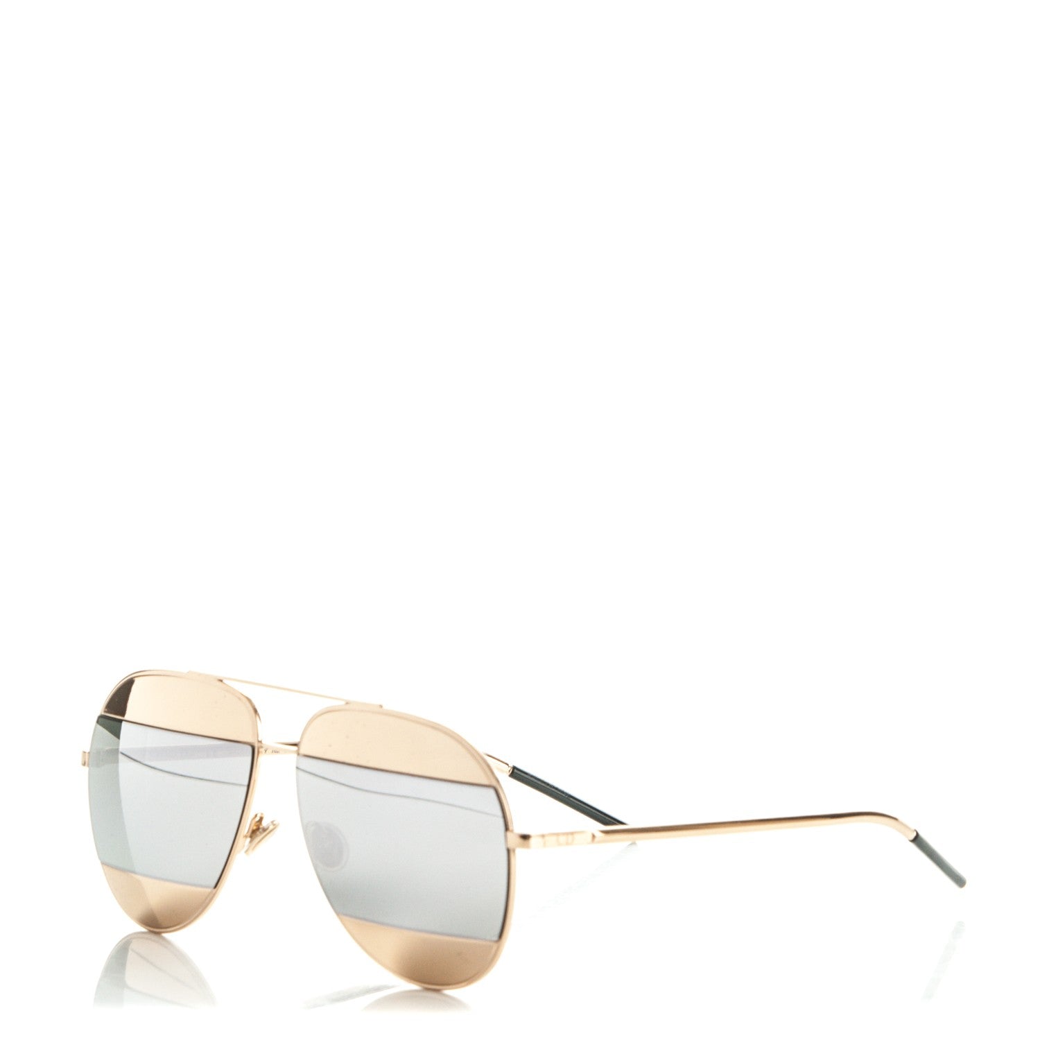 Christian Dior Split 1 Aviator Sunglasses Gold 1 of 5