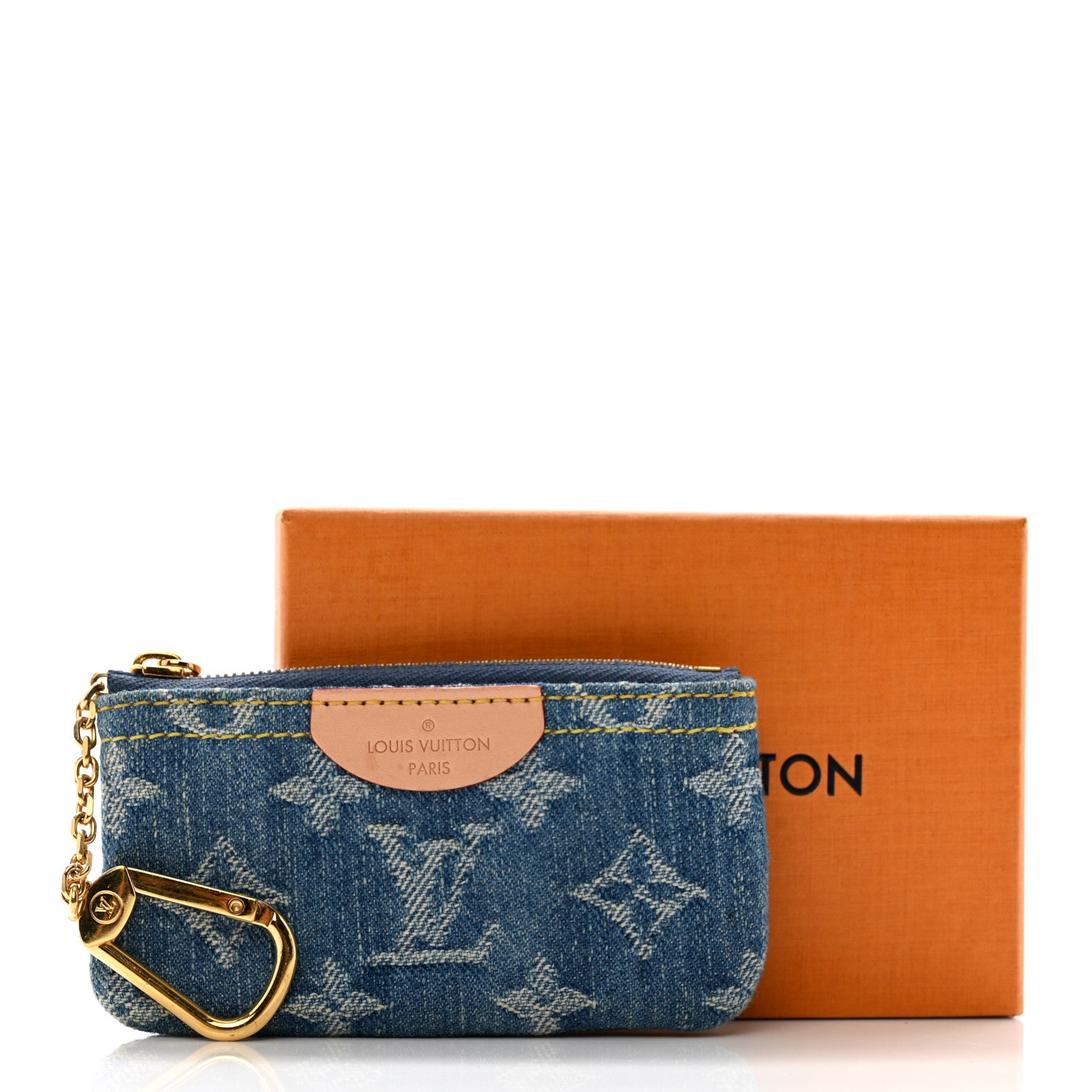 Louis Vuitton Monogram Denim Key Pouch Denim Blue 8 of 8