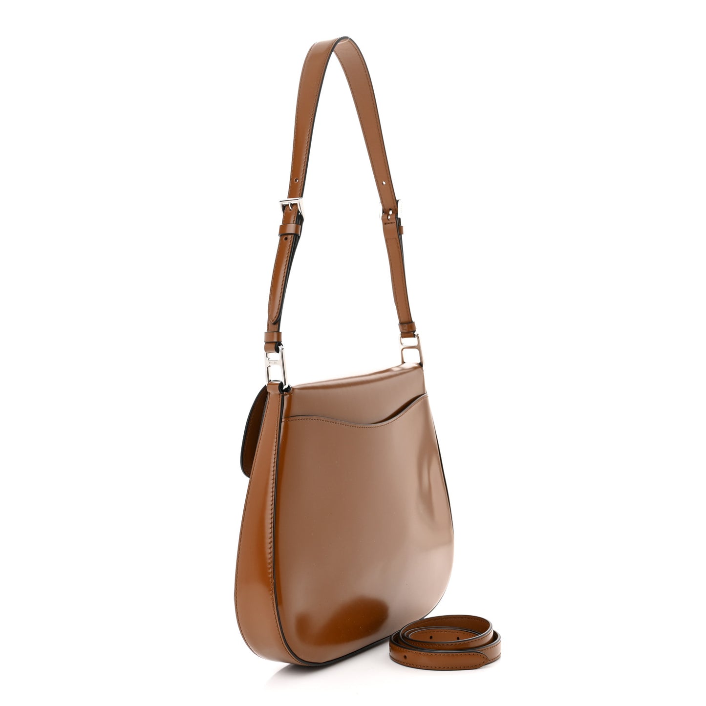 Spazzolato Cleo Flap Adjustable Strap Shoulder Bag Tobacco