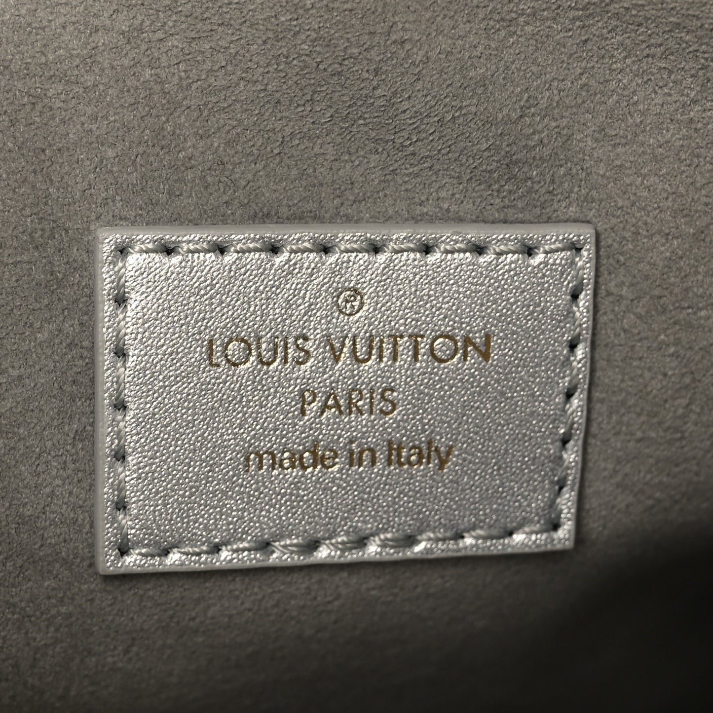 Metallic Lambskin Embossed Monogram Coussin BB Silver