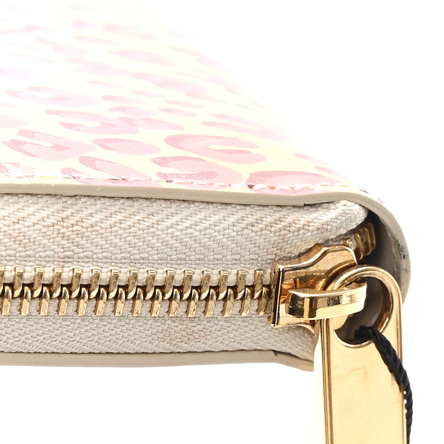 Vernis Leopard Zippy Wallet Blanc Corail