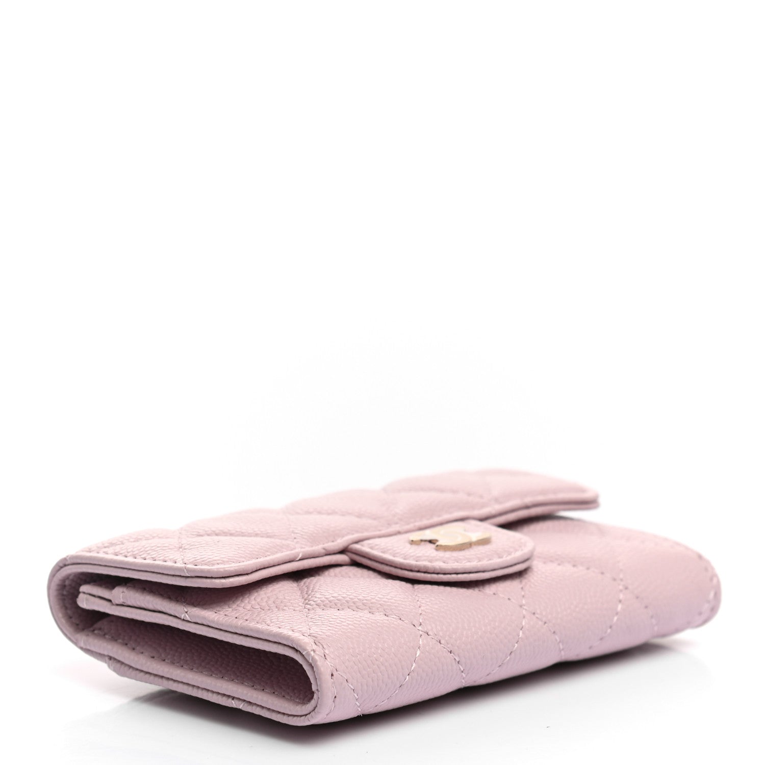 Chanel Caviar Quilted Flap Card Holder Wallet Light Pink 4 of 8