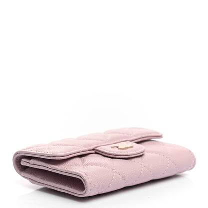 Chanel Caviar Quilted Flap Card Holder Wallet Light Pink 4 of 8