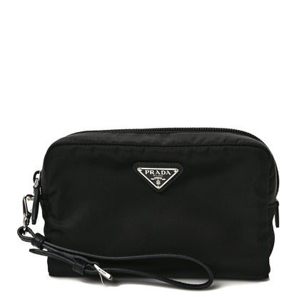 Prada Tessuto Nylon Saffiano Wristlet Black 1 of 6