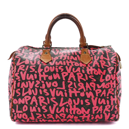 Louis Vuitton Monogram Graffiti Speedy 30 Fuchsia 1 of 12