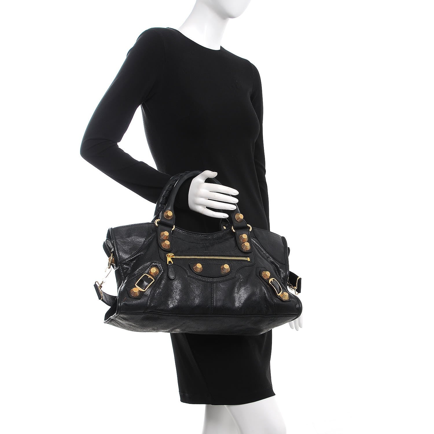 Balenciaga Agneau Giant 21 Gold Hardware Part Time Black 3 of 8