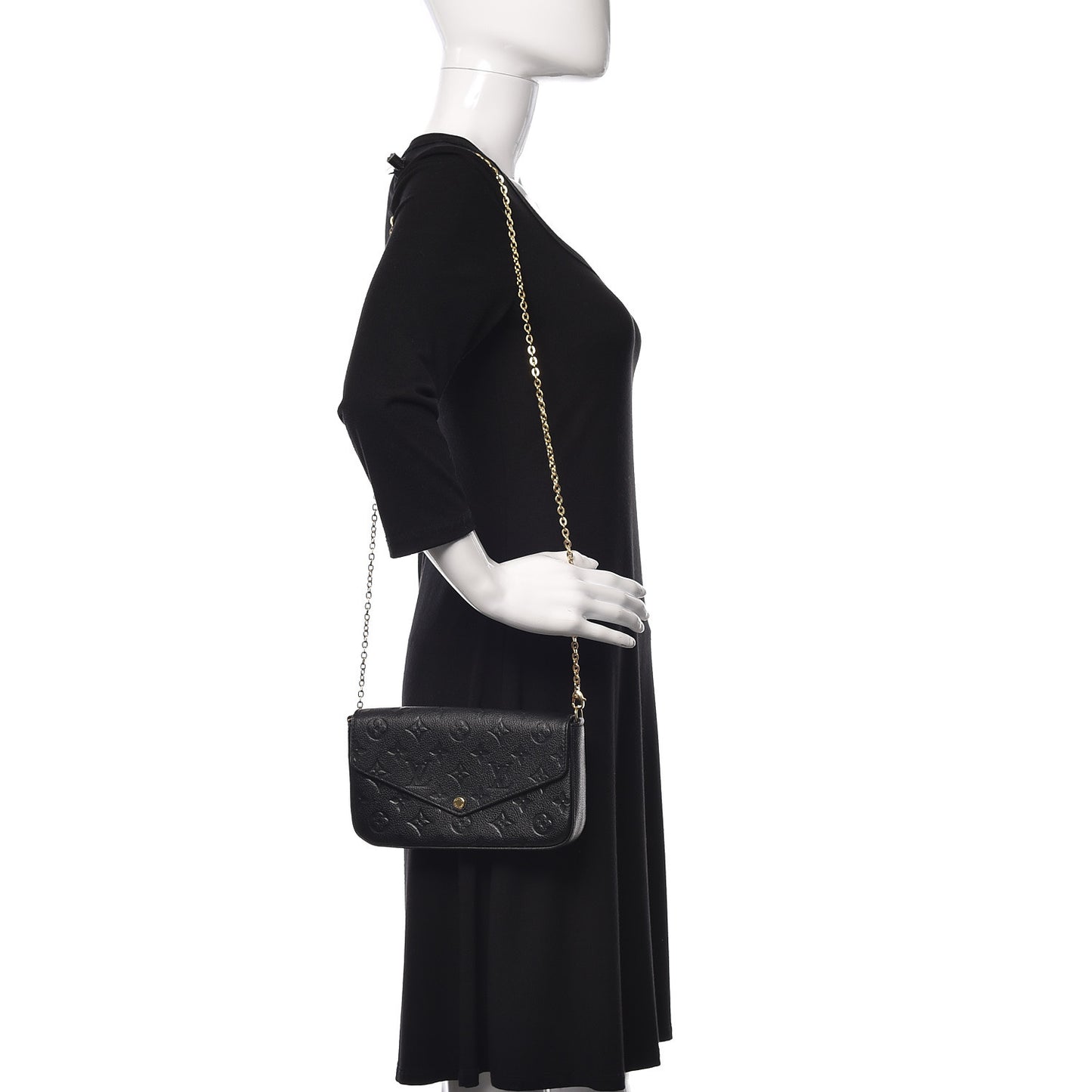 Empreinte Pochette Felicie Chain Wallet Black