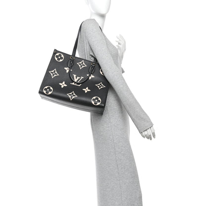 Louis Vuitton Empreinte Monogram Giant Onthego MM Black Beige 2 of 10