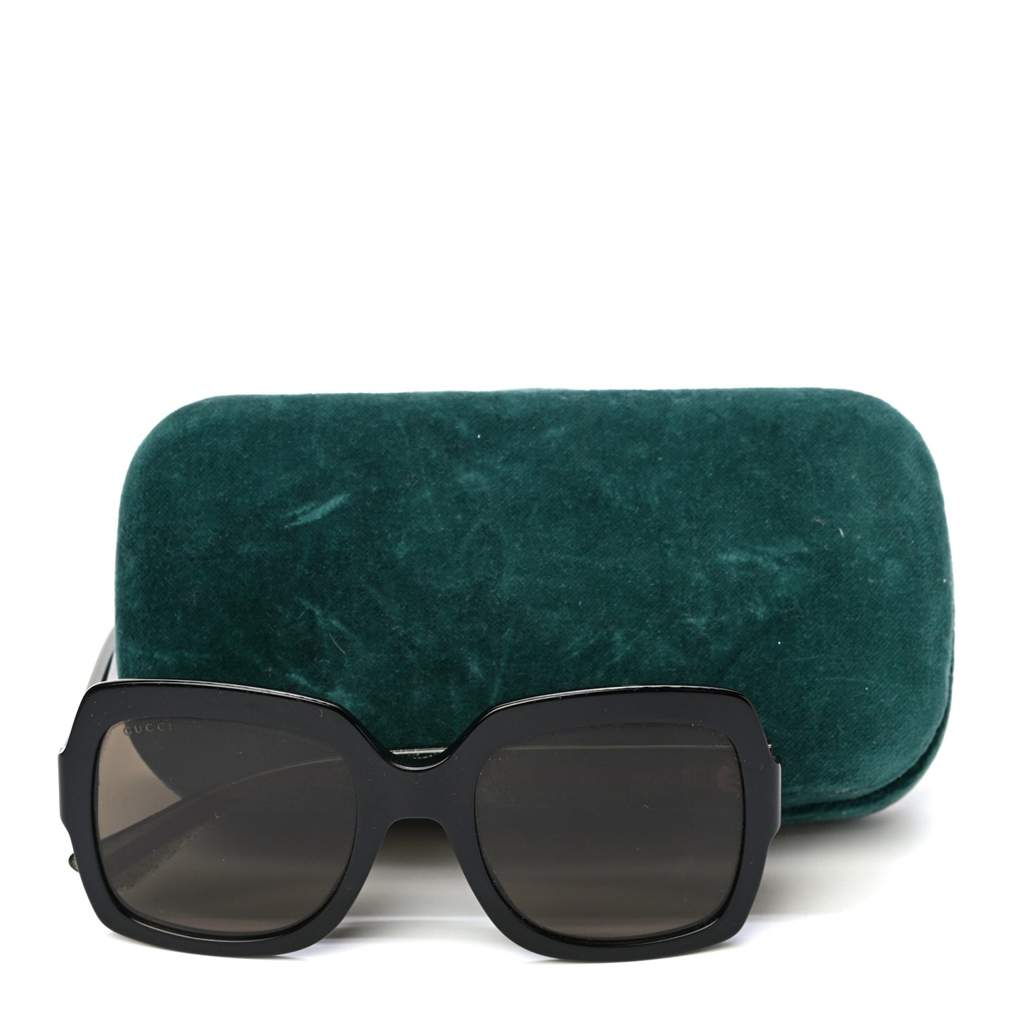 Acetate Oversize Square Web GG 0036S Sunglasses Black Green
