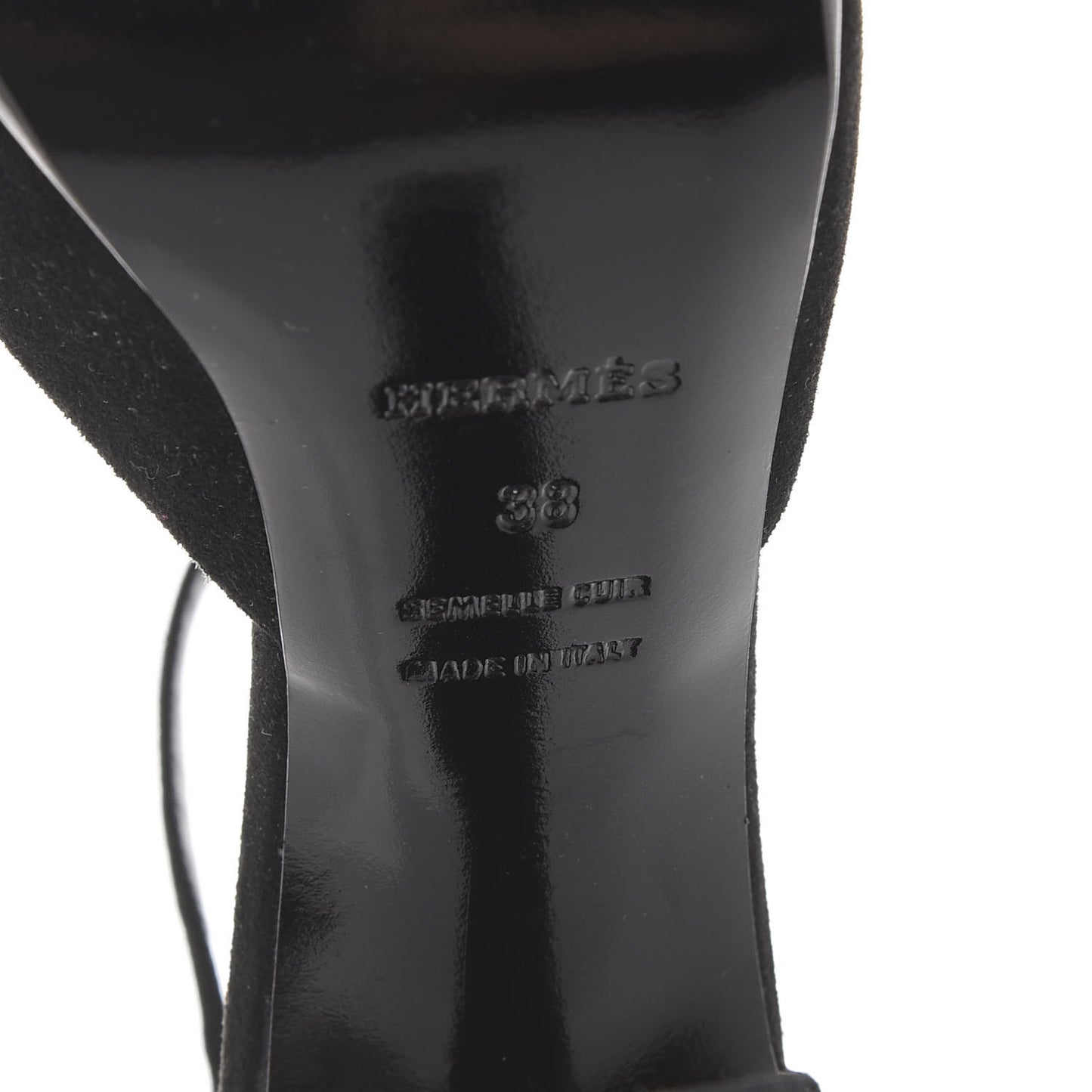 Velvet Highlight Sandals 38 Black