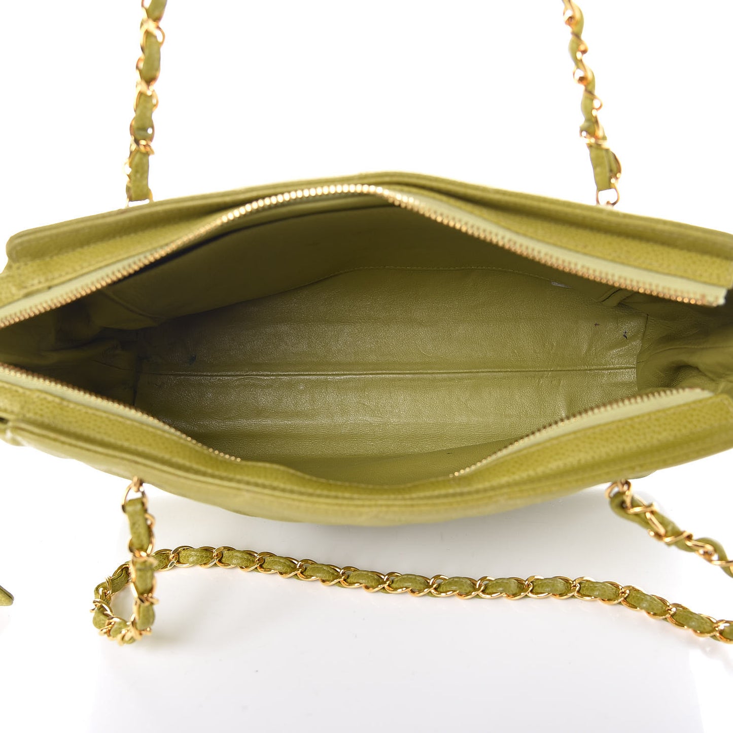 Caviar Quilted Tote Green