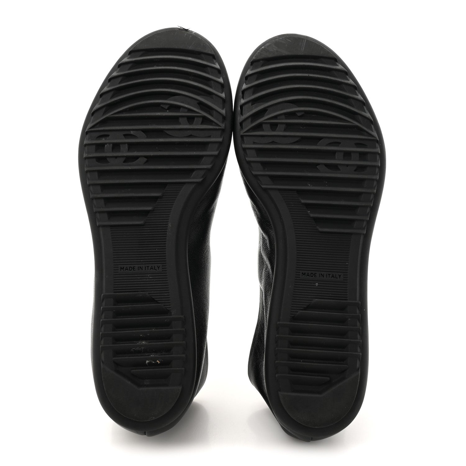 Chanel Lambskin Cap Toe CC Mary Jane Flats 37 Black 6 of 9