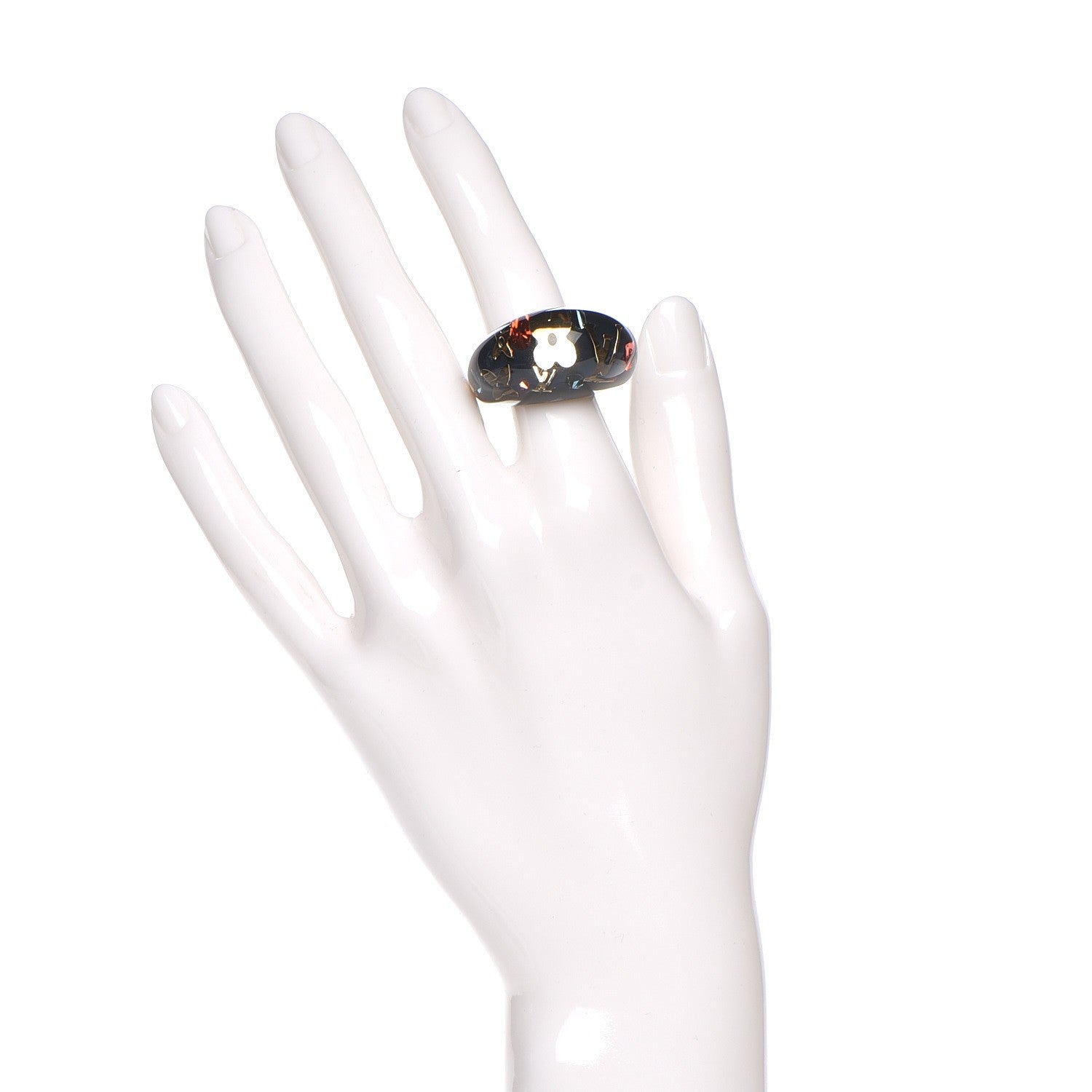 Louis Vuitton Resin Swarovski Crystal Inclusion Ring M Navy 6.5 2 of 4