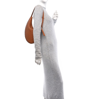 Bottega Veneta Nappa Intrecciato Small Drop Shoulder Bag Wood 2 of 9