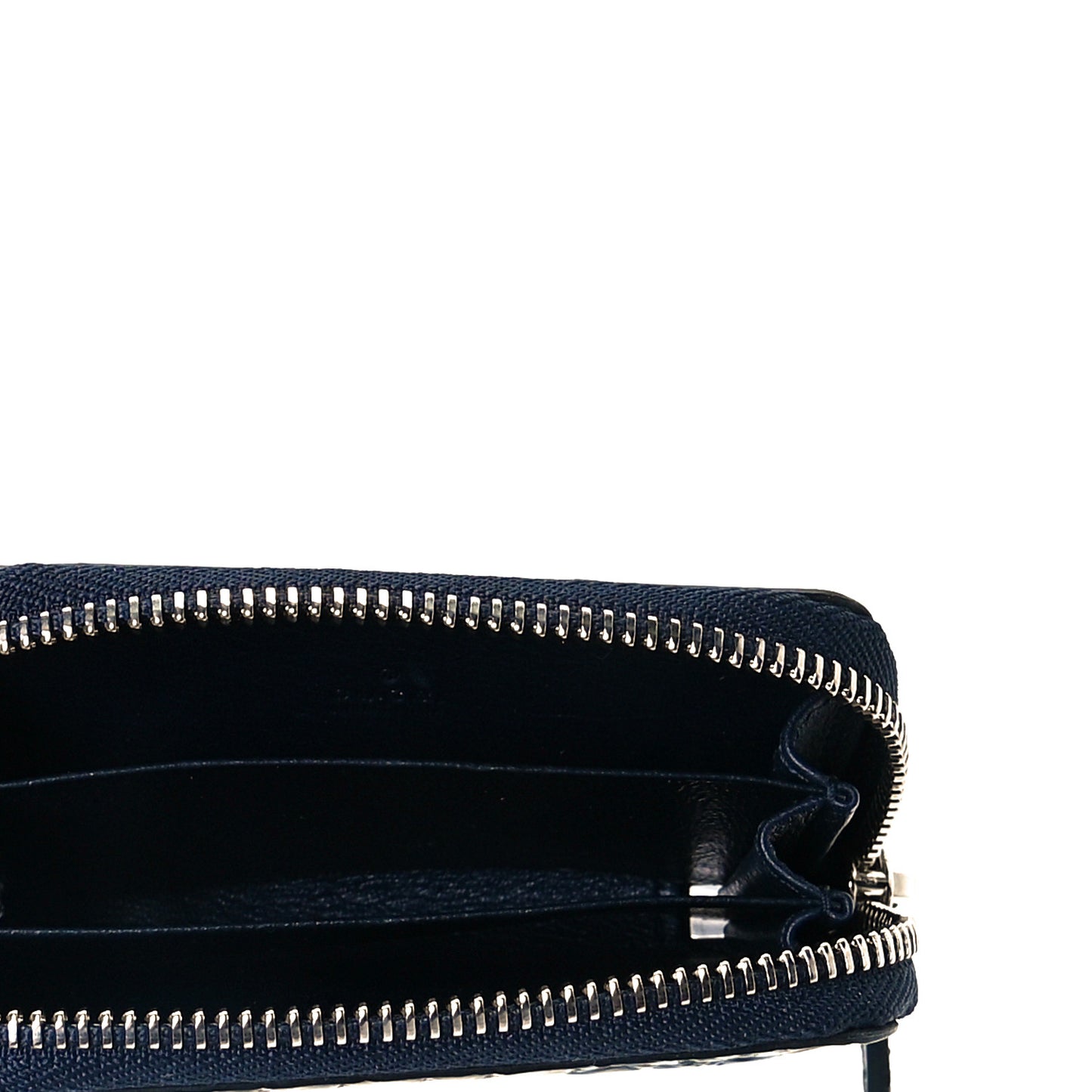 Crocodile Zip Around Card Case Dark Blue