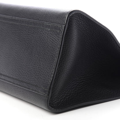 Gucci Calfskin Small GG Marmont Top Handle Bag Black 7 of 10