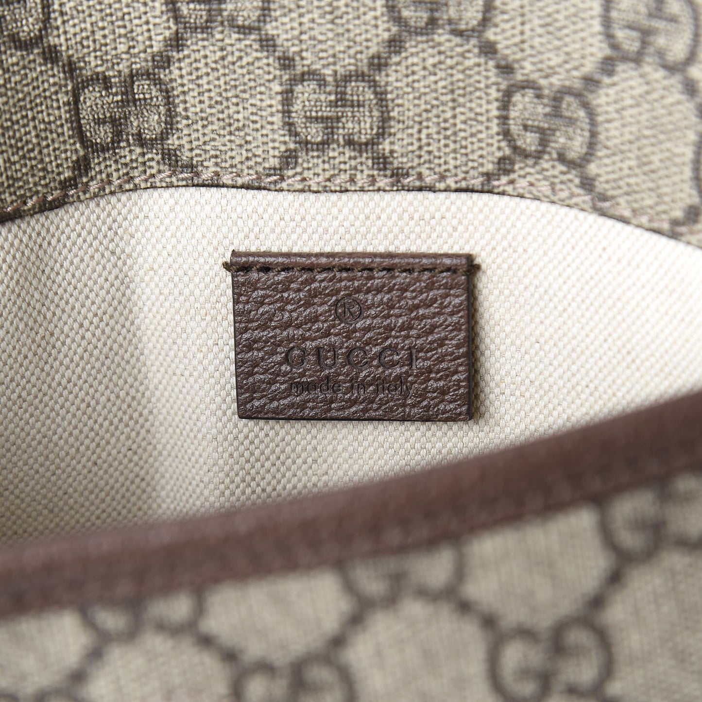 GG Supreme Monogram Neo Vintage Web Belt Bag Brown