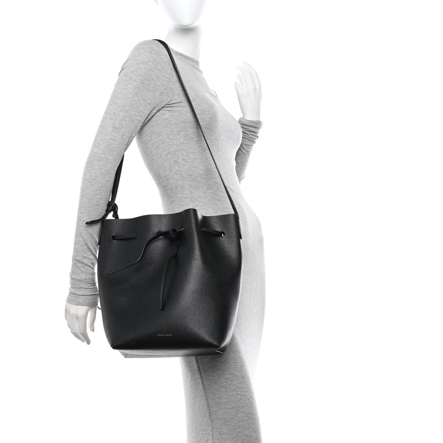 MANSUR GAVRIEL Saffiano Bucket Bag Black Flamma