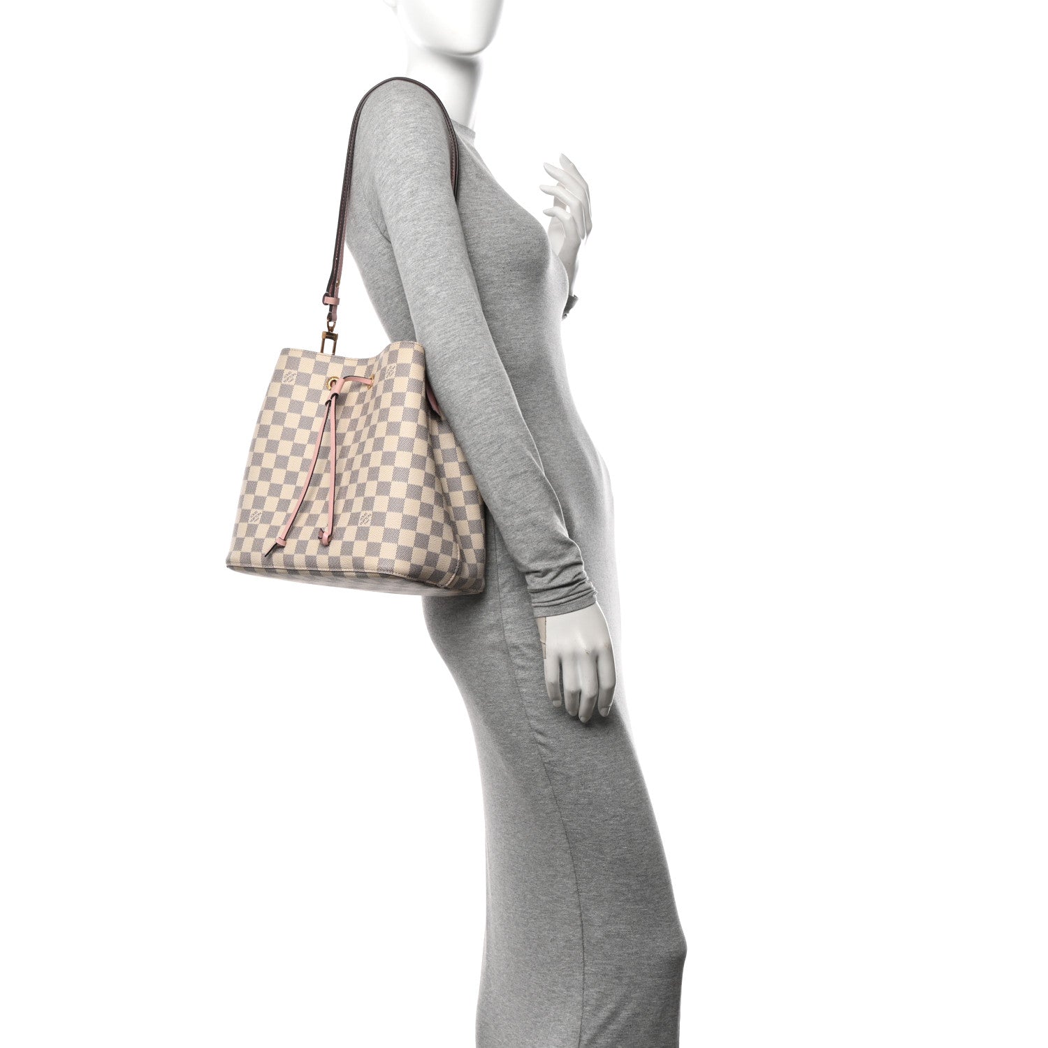 Louis Vuitton Damier Azur Neonoe MM Eau De Rose 2 of 12