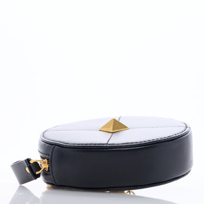 Valentino Garavani Calfskin Roman Stud Round Crossbody Bag Black 4 of 6
