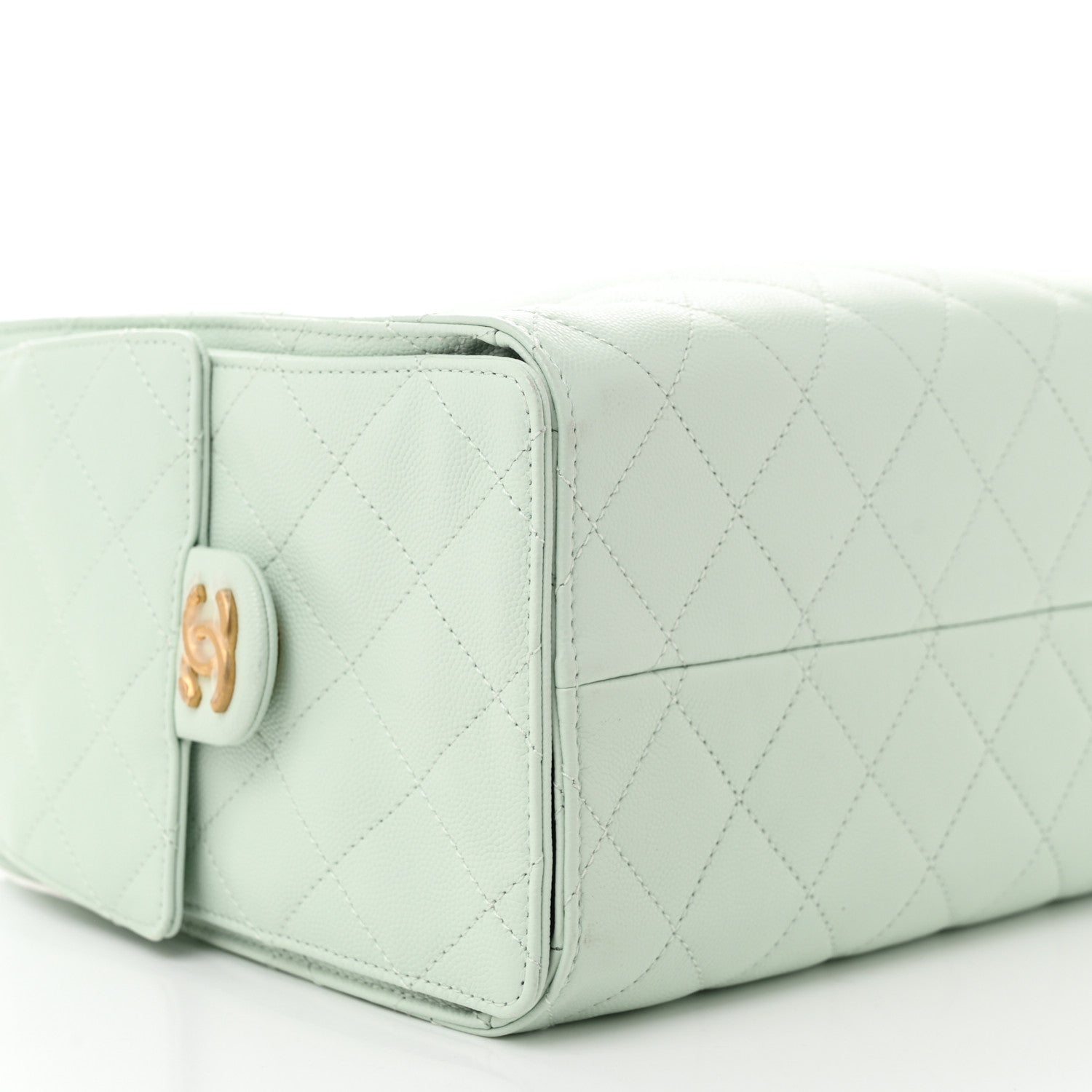 Chanel Caviar Quilted Small Chanel 25 Handbag Light Green 9 of 10