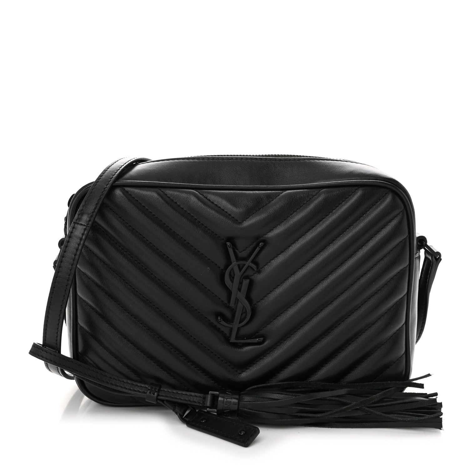 Saint Laurent Calfskin Matelasse Monogram Monochrome Lou Camera Bag Black 1 of 10