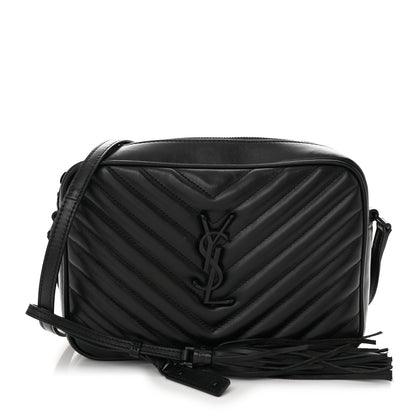 Saint Laurent Calfskin Matelasse Monogram Monochrome Lou Camera Bag Black 1 of 10
