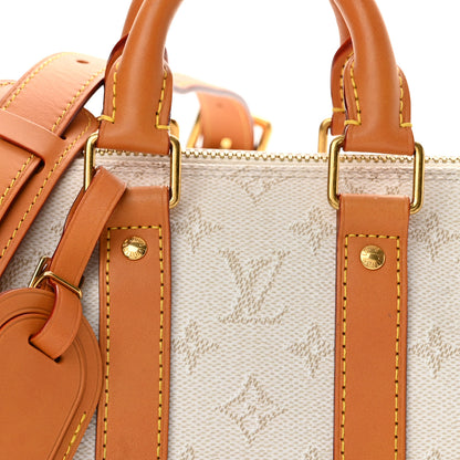 Louis Vuitton Monogram Heritage Keepall Bandouliere 25 Off White 7 of 12