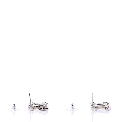 Chanel Crystal CC Starfall Earrings Silver 4 of 4