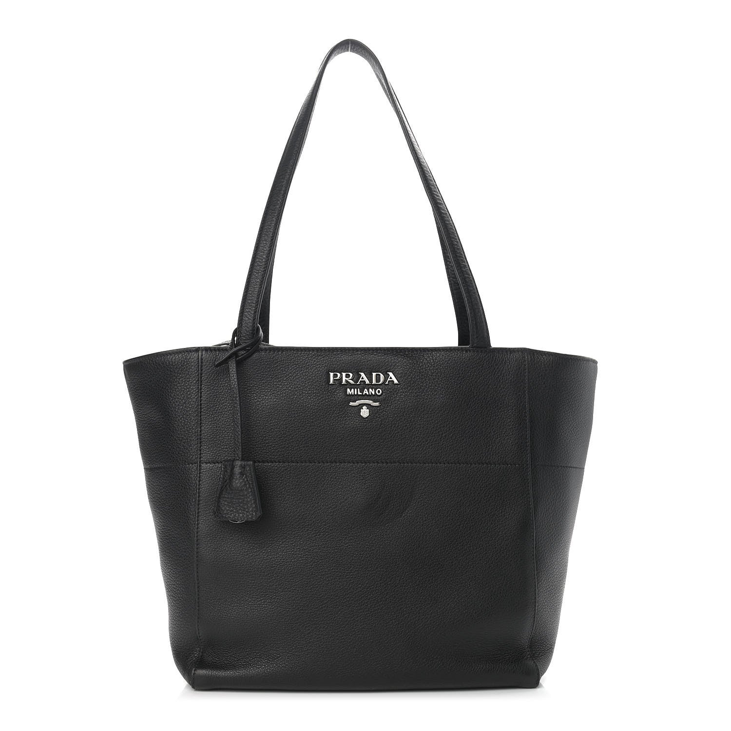 Prada Vitello Daino Tote Black 1 of 12
