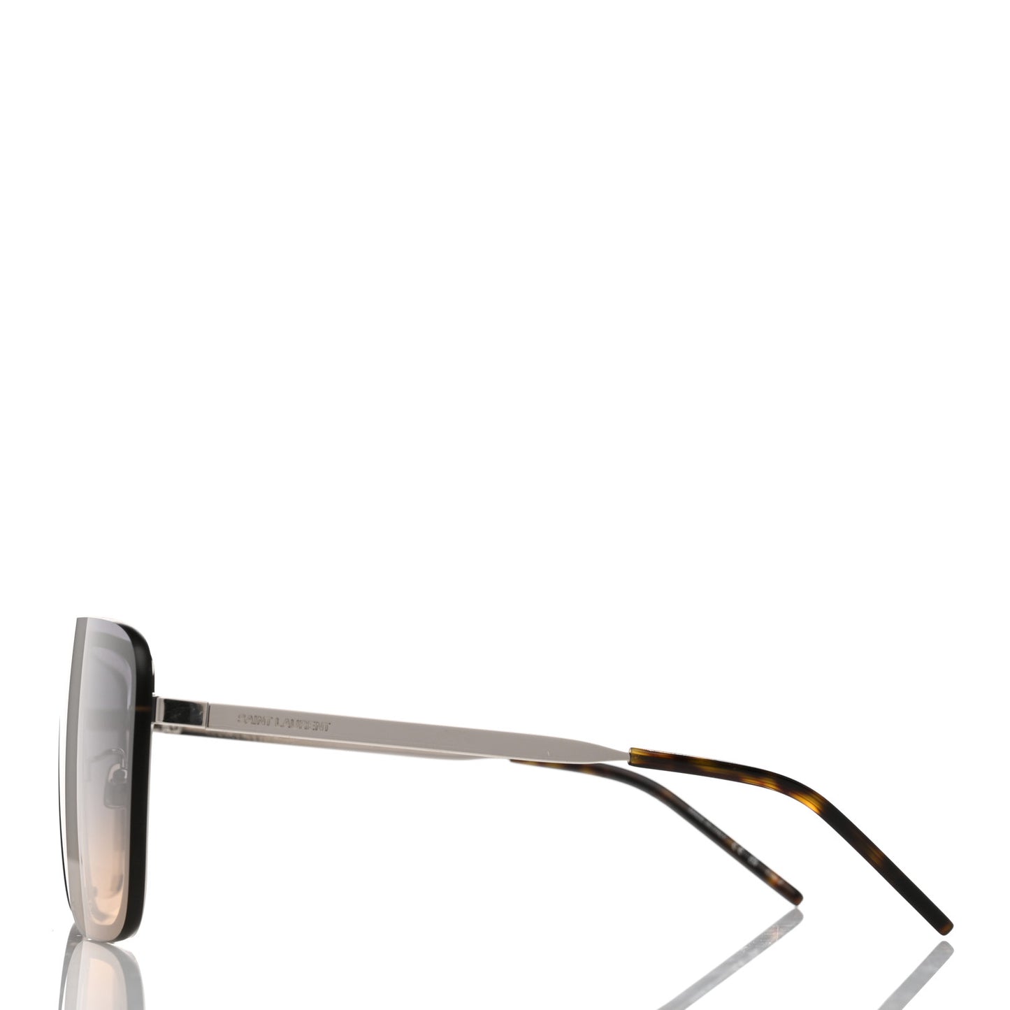 Metal SL 364 Mask Sunglasses Shiny Silver