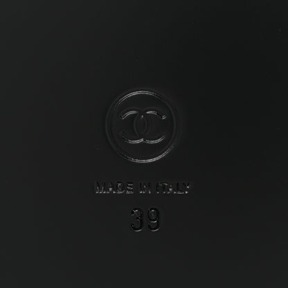 Chanel Grained Calfskin Velcro Dad Sandals 39 Black 6 of 9