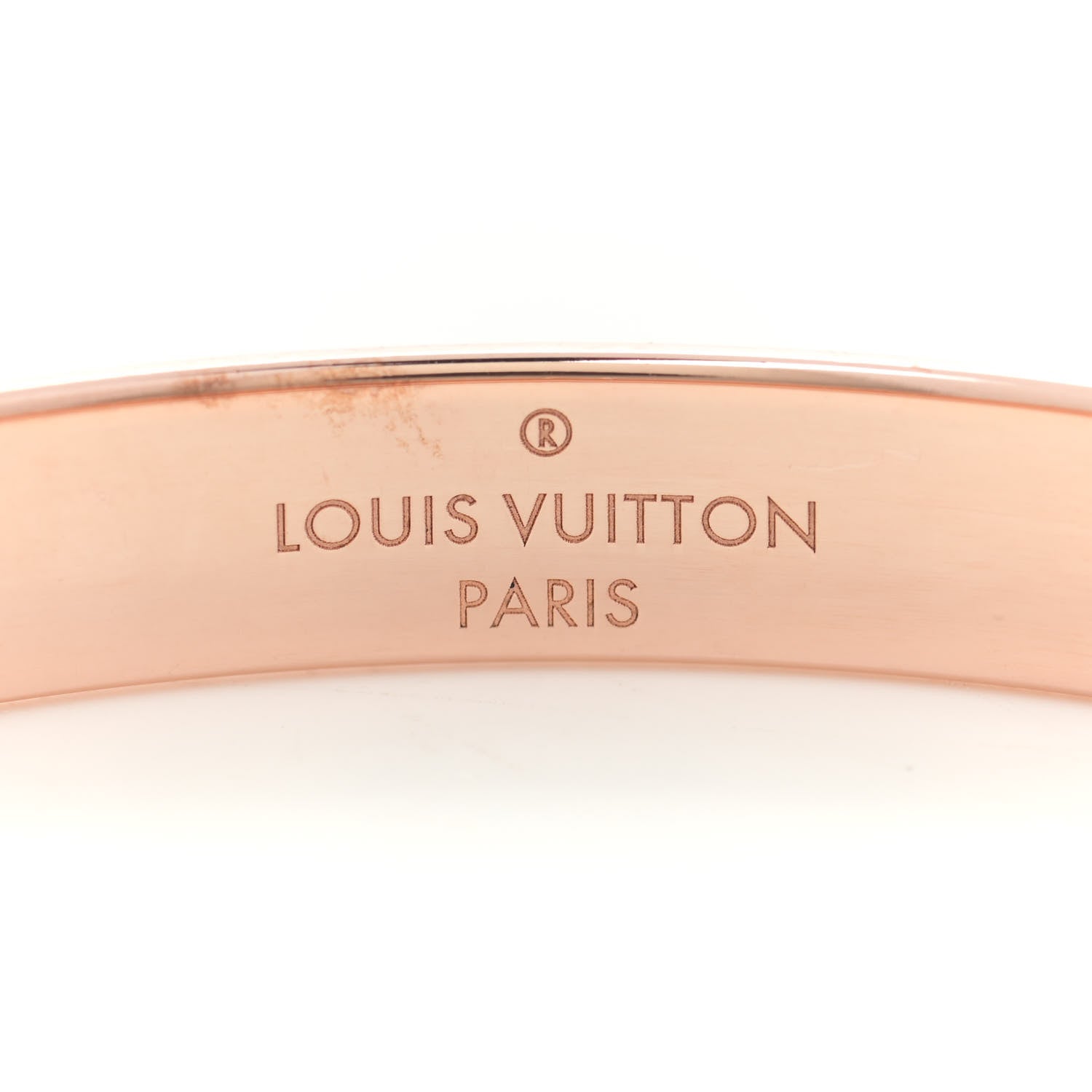 Louis Vuitton Brass Monogram Nanogram Cuff M Pink Gold 5 of 8
