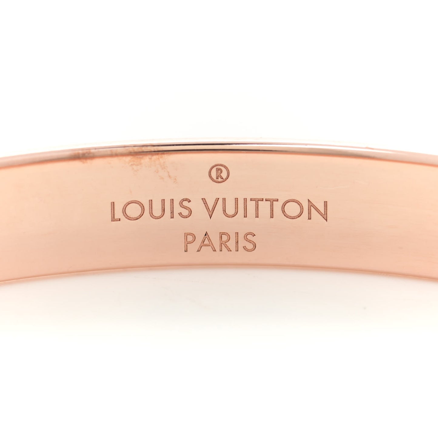 Brass Monogram Nanogram Cuff M Pink Gold