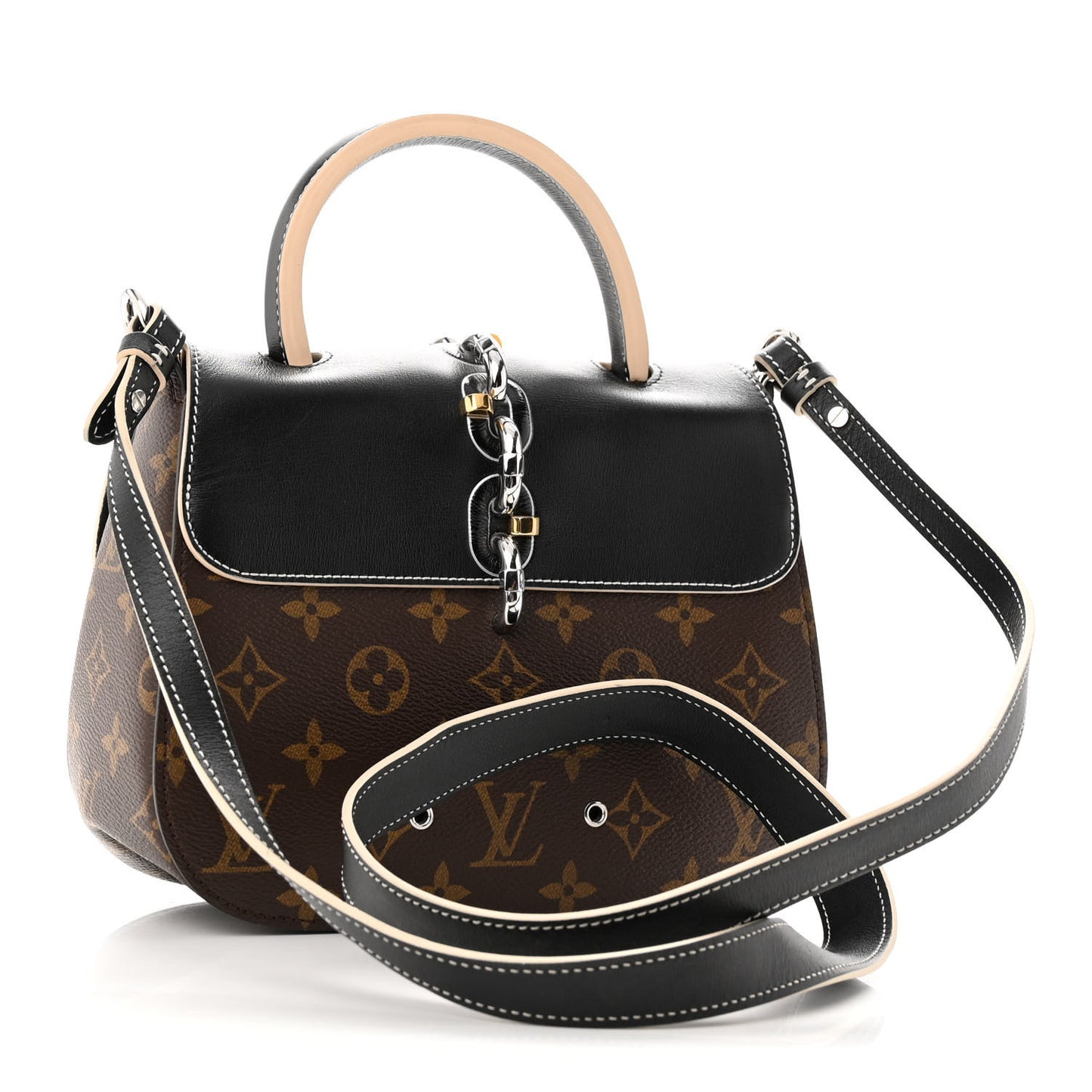 Calfskin Monogram Chain It Bag PM Black