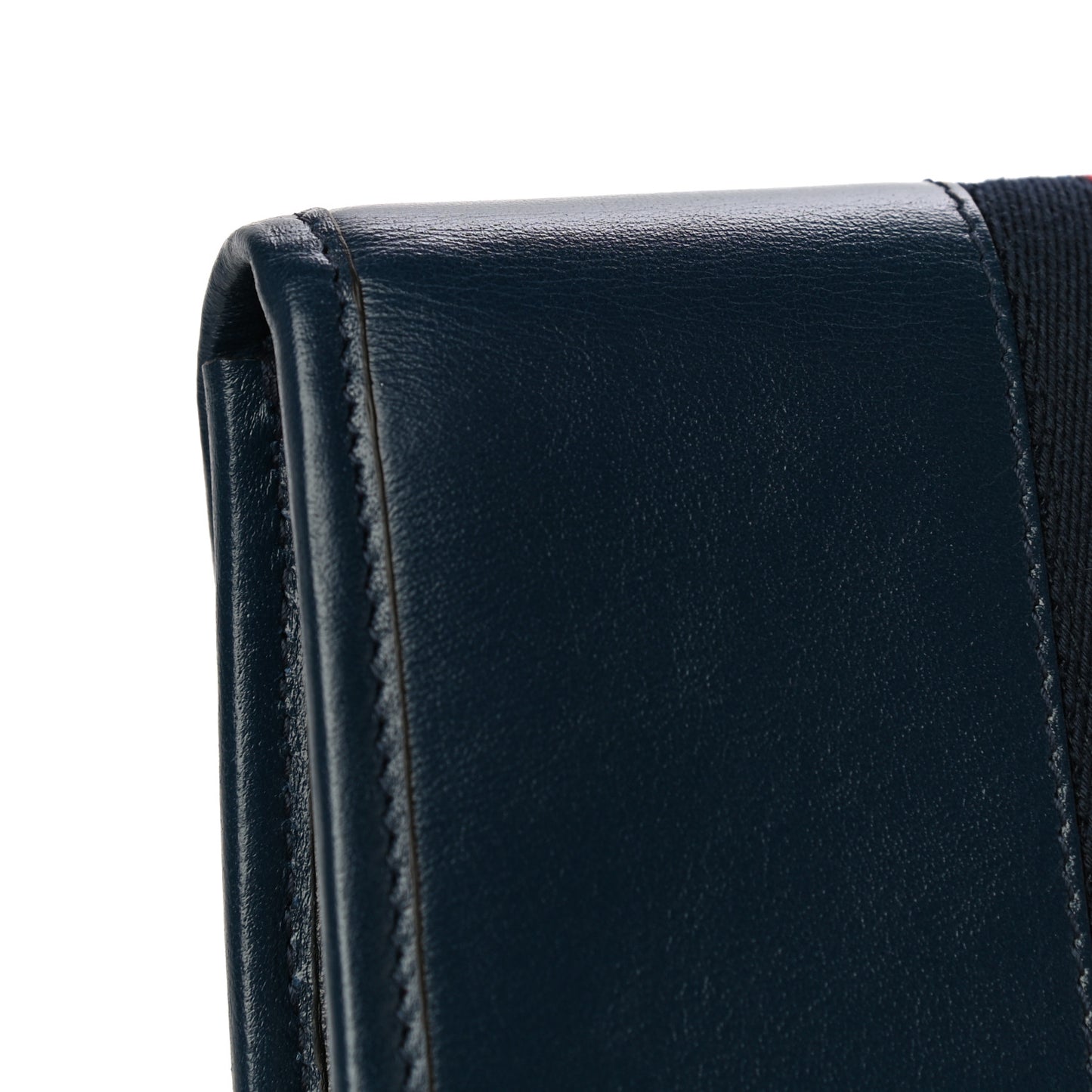 Textured Calfskin Web Mini Rajah Slim Flap Shoulder Bag Blue