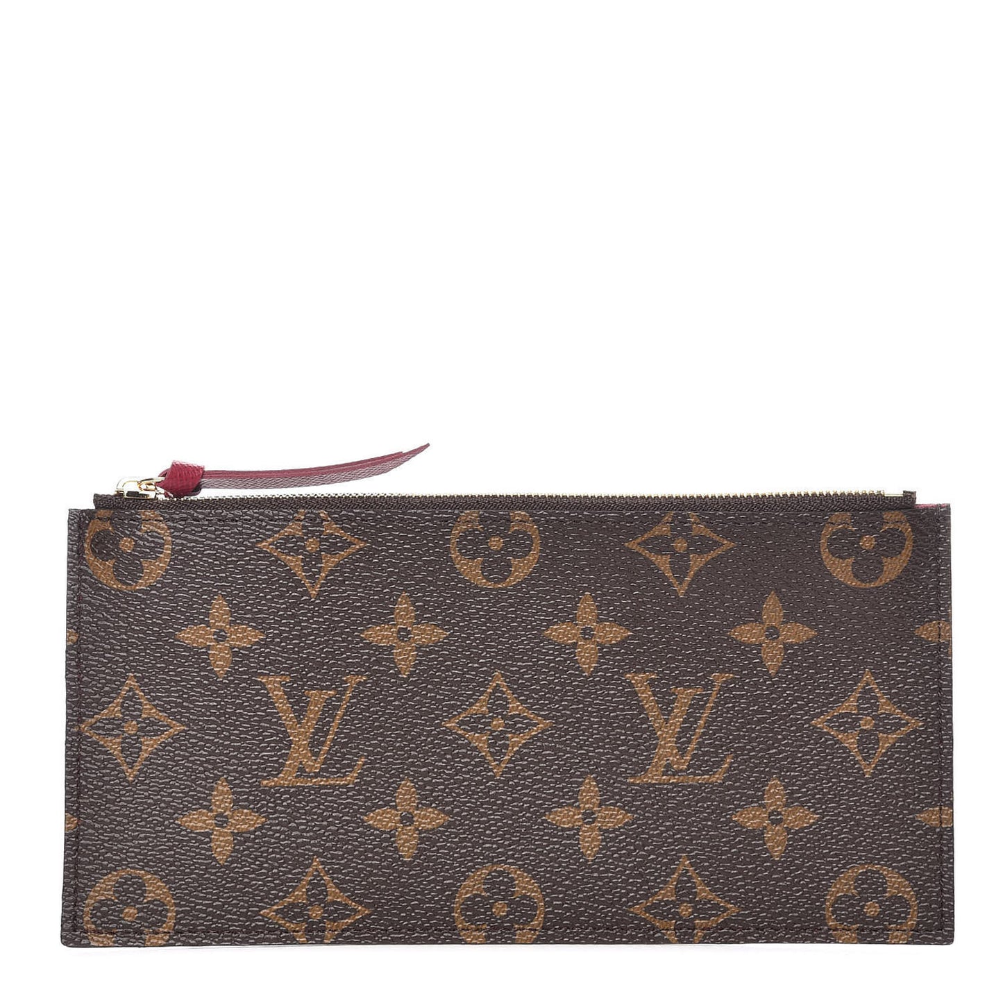 Monogram Felicie Chain Wallet Zippered Insert Fuchsia