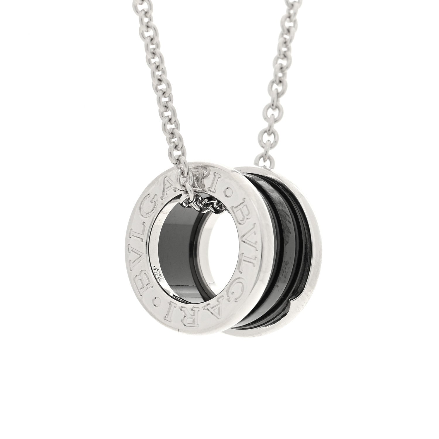 Bulgari Sterling Silver Ceramic Save The Children Pendant Necklace 5 of 6