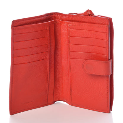 Bottega Veneta Grained Calfskin Continental Snap Wallet Rosso 5 of 13