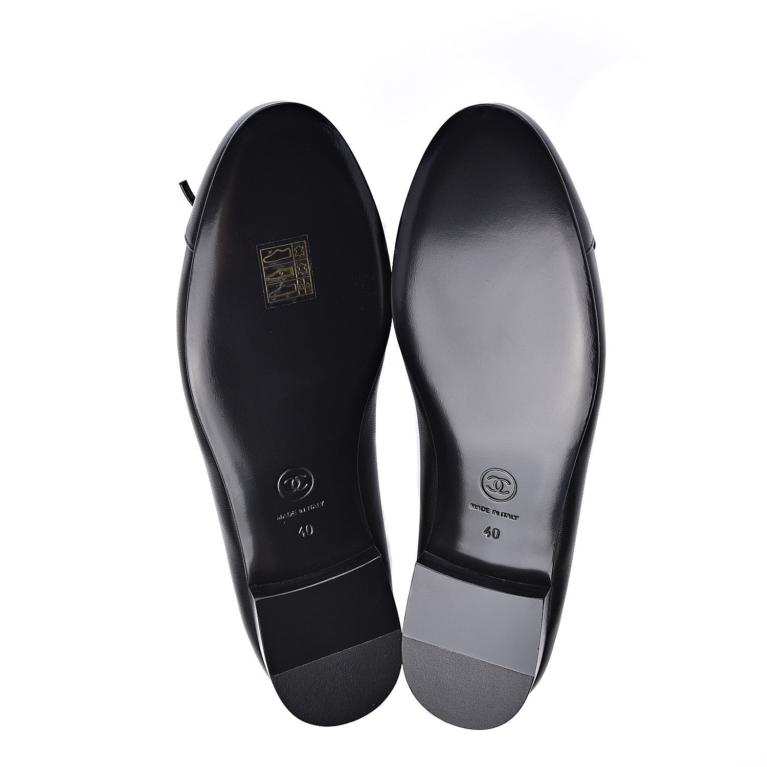 Chanel Lambskin Cap Toe Ballerina Flats 40 Black 5 of 9
