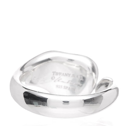 Tiffany Sterling Silver Diamond Elsa Peretti Full Heart Ring 53 6.5 3 of 5