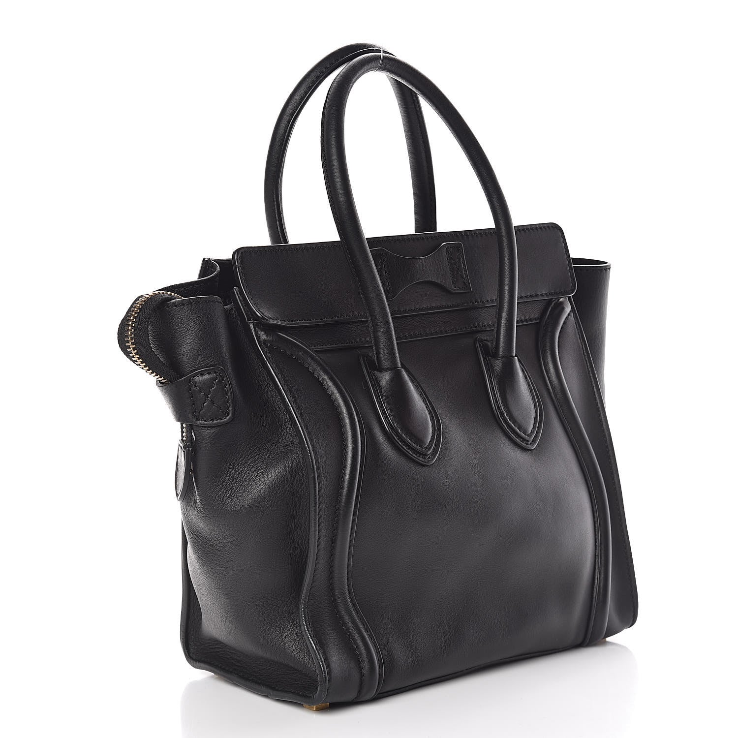 Celine Smooth Calfskin Micro Luggage Black 3 of 17