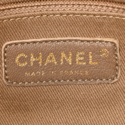 Chanel Crumpled Grained Calfskin Large Coco Pleats Tote Khaki 6 of 10