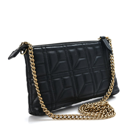 Gucci Calfskin Matelasse Mini Pearly GG Marmont Chain Bag Black 3 of 8