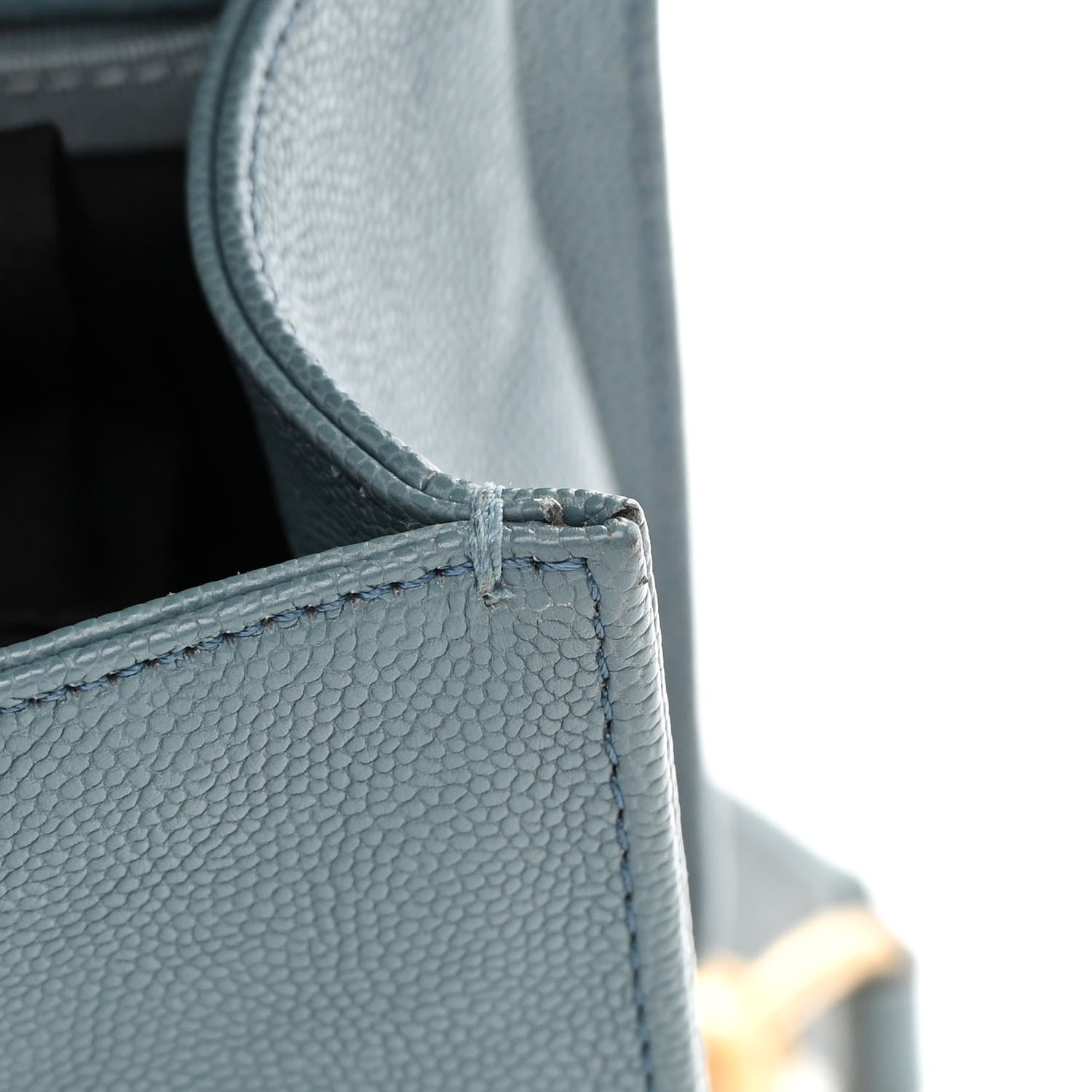 Chanel Caviar Quilted Medium Boy Flap Blue 14 of 17